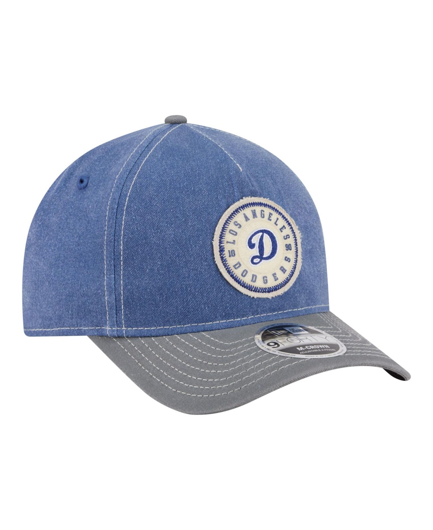 Men's Royal/Gray Los Angeles Dodgers Felt M-Crown 9FORTY Adjustable Hat