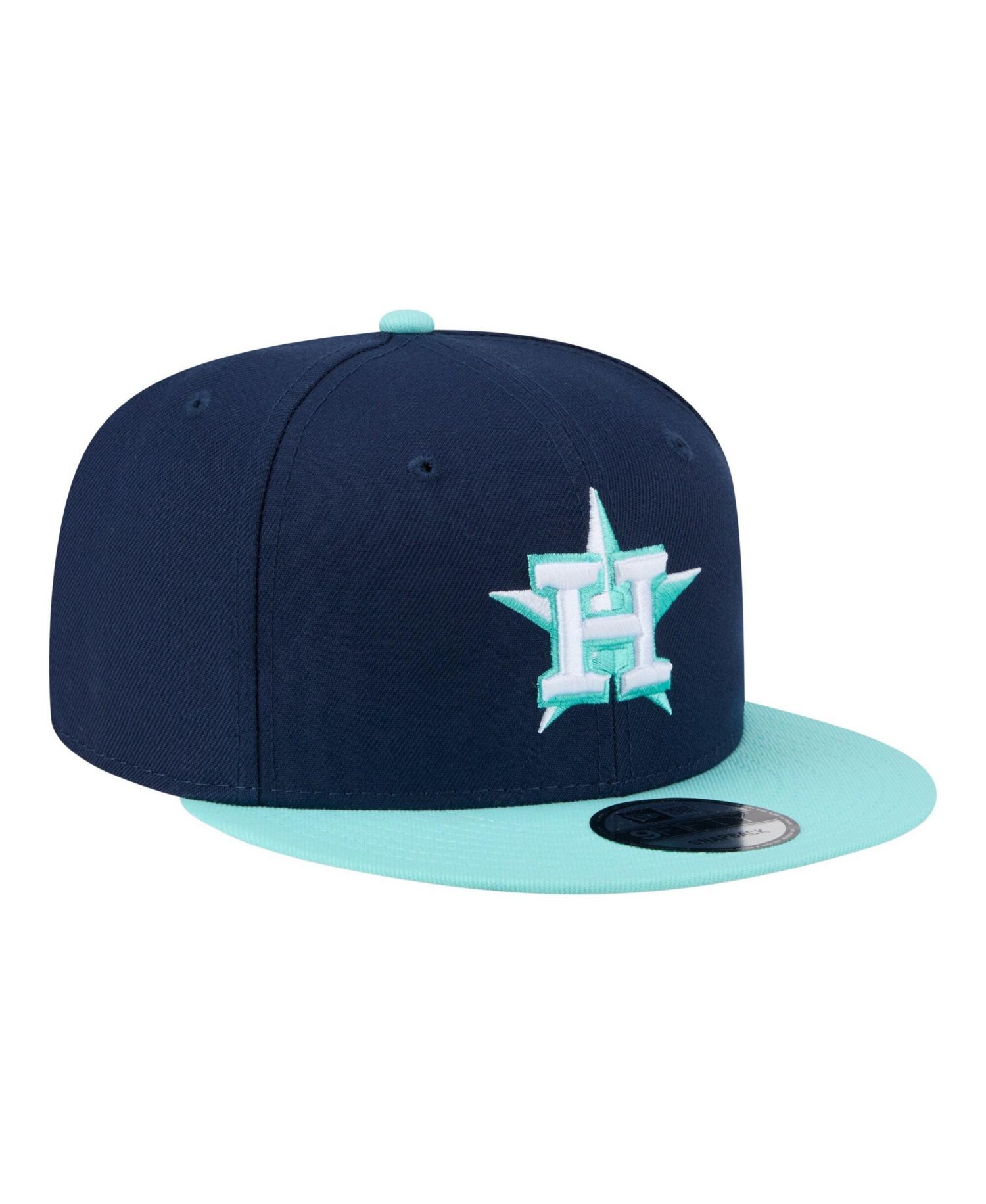 Men's Navy/Turquoise Houston Astros Two-Tone Color Pack 9FIFTY Snapback Hat