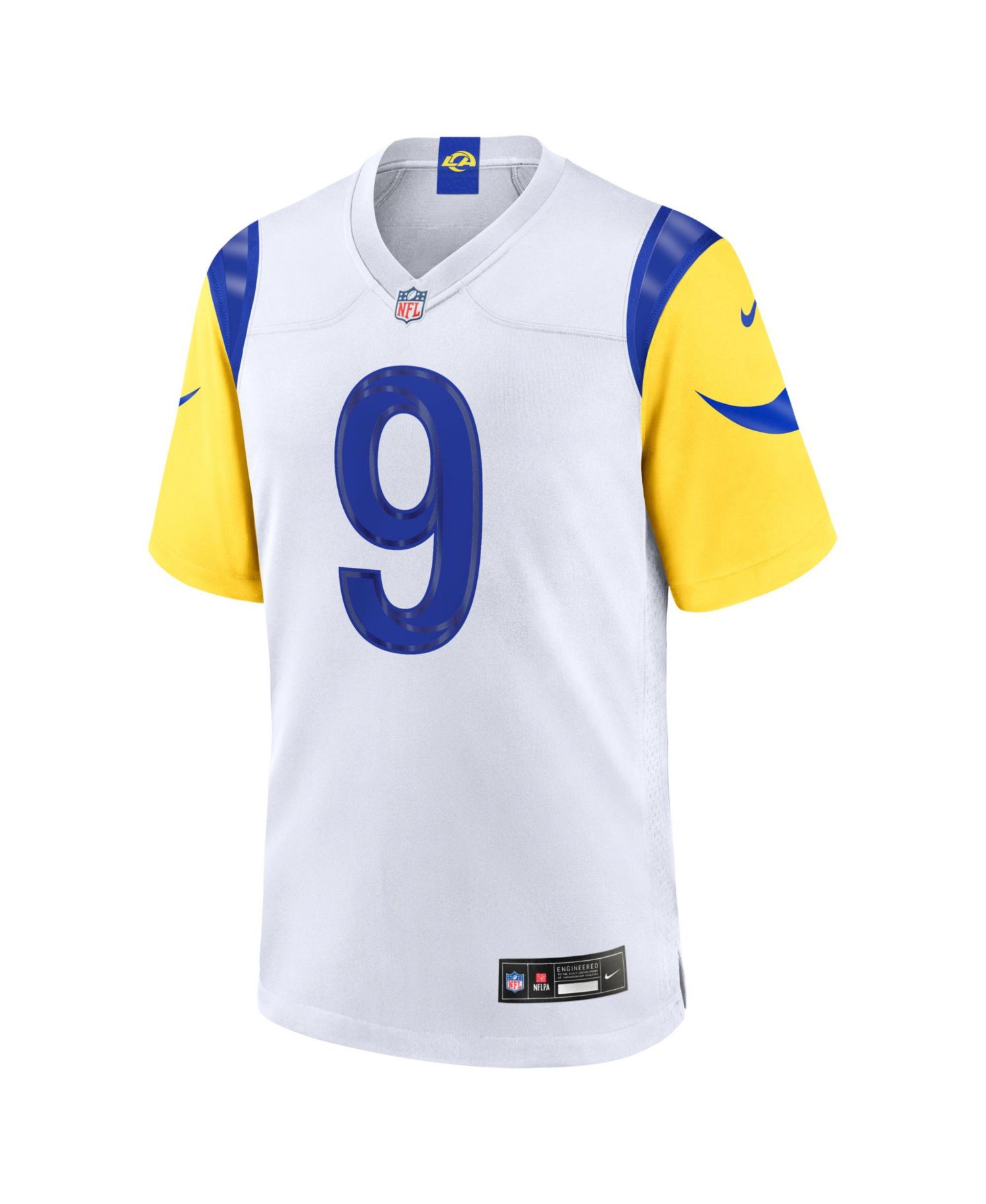 Men's Matthew Stafford White Los Angeles Rams White Game Player Jersey