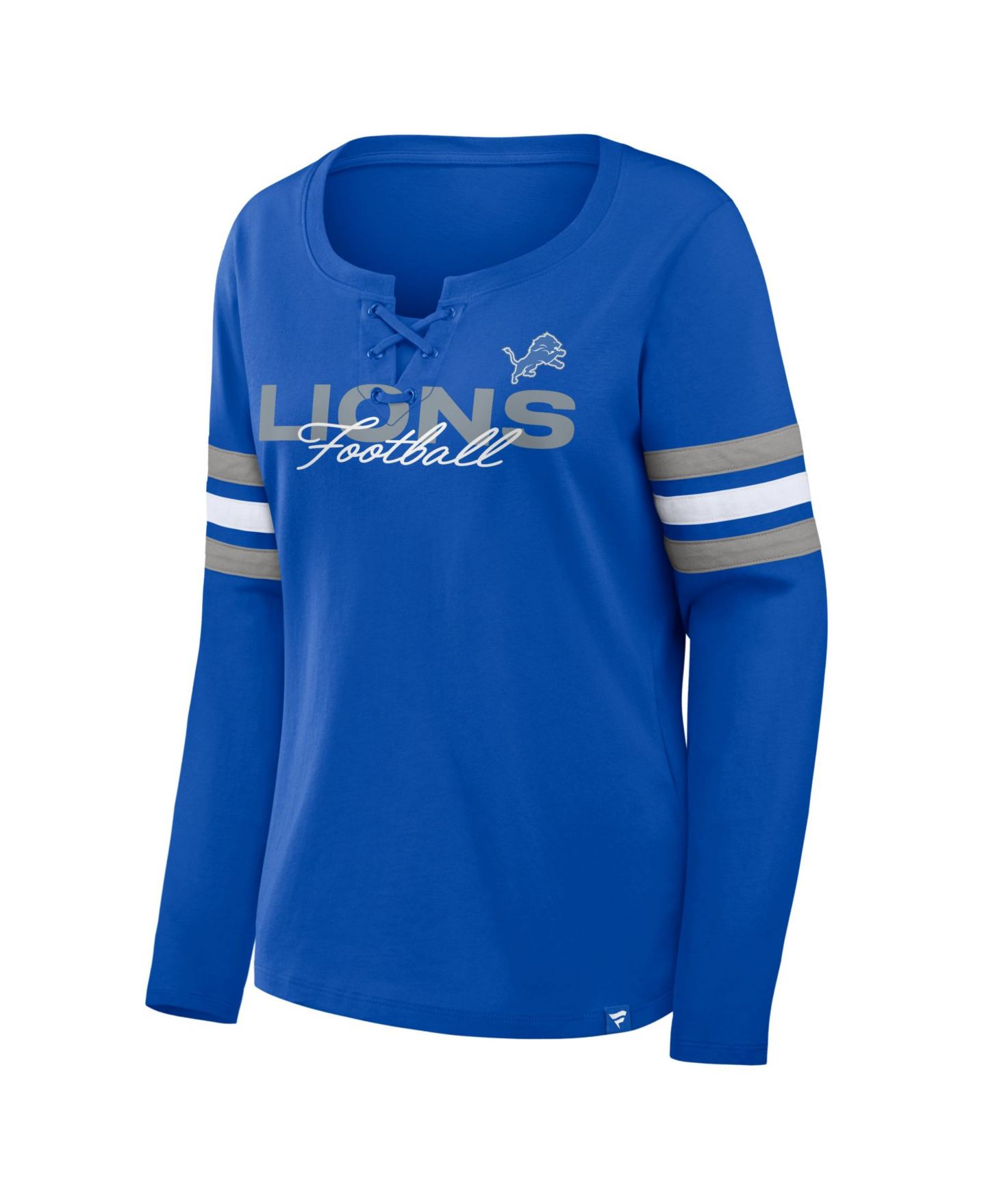 Женская футболка Fanatics Detroit Lions Team First Coverage Scheme Lace-Up Long-Sleeve — фото 2