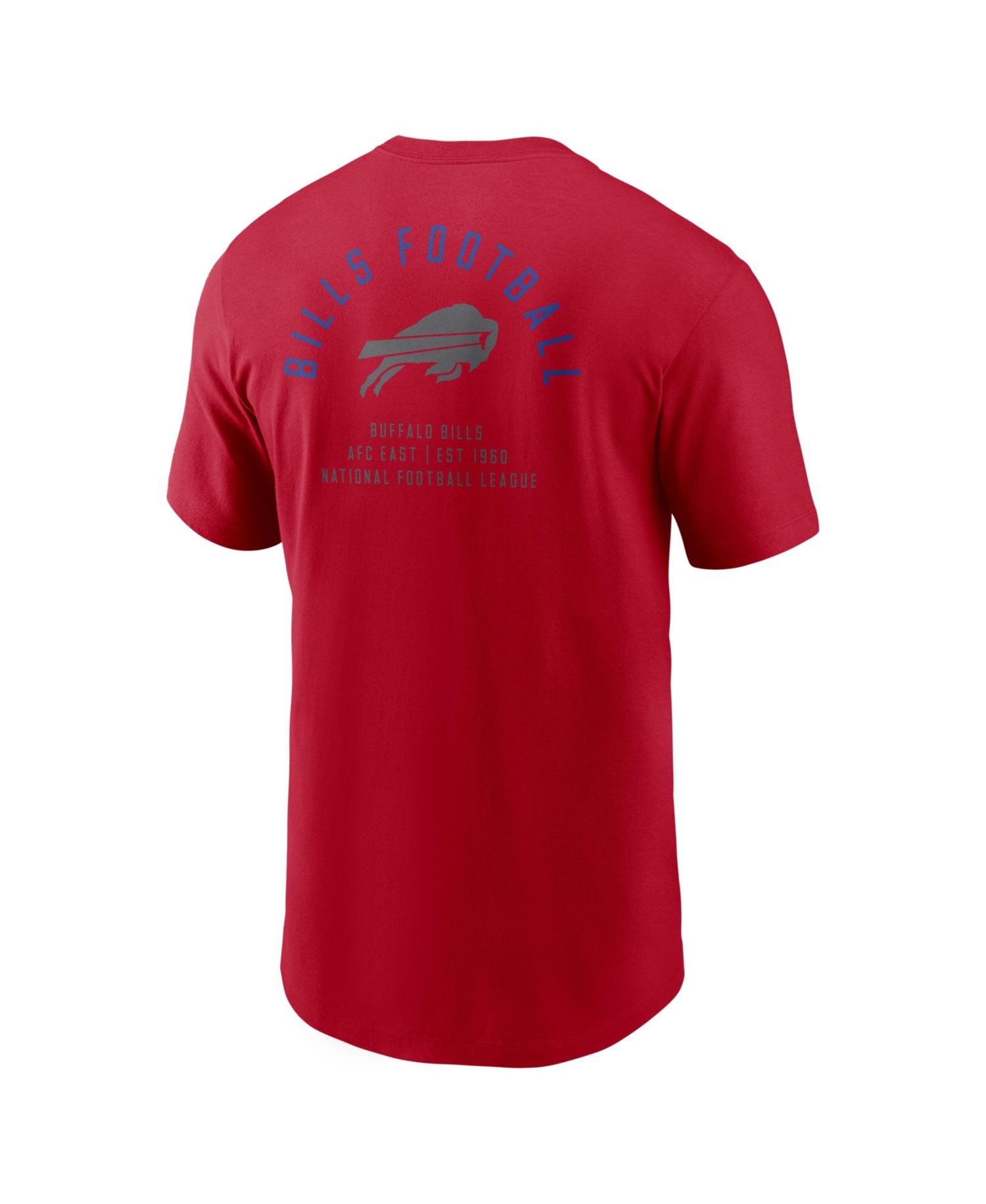 Men's Red Buffalo Bills Split Logo T-Shirt