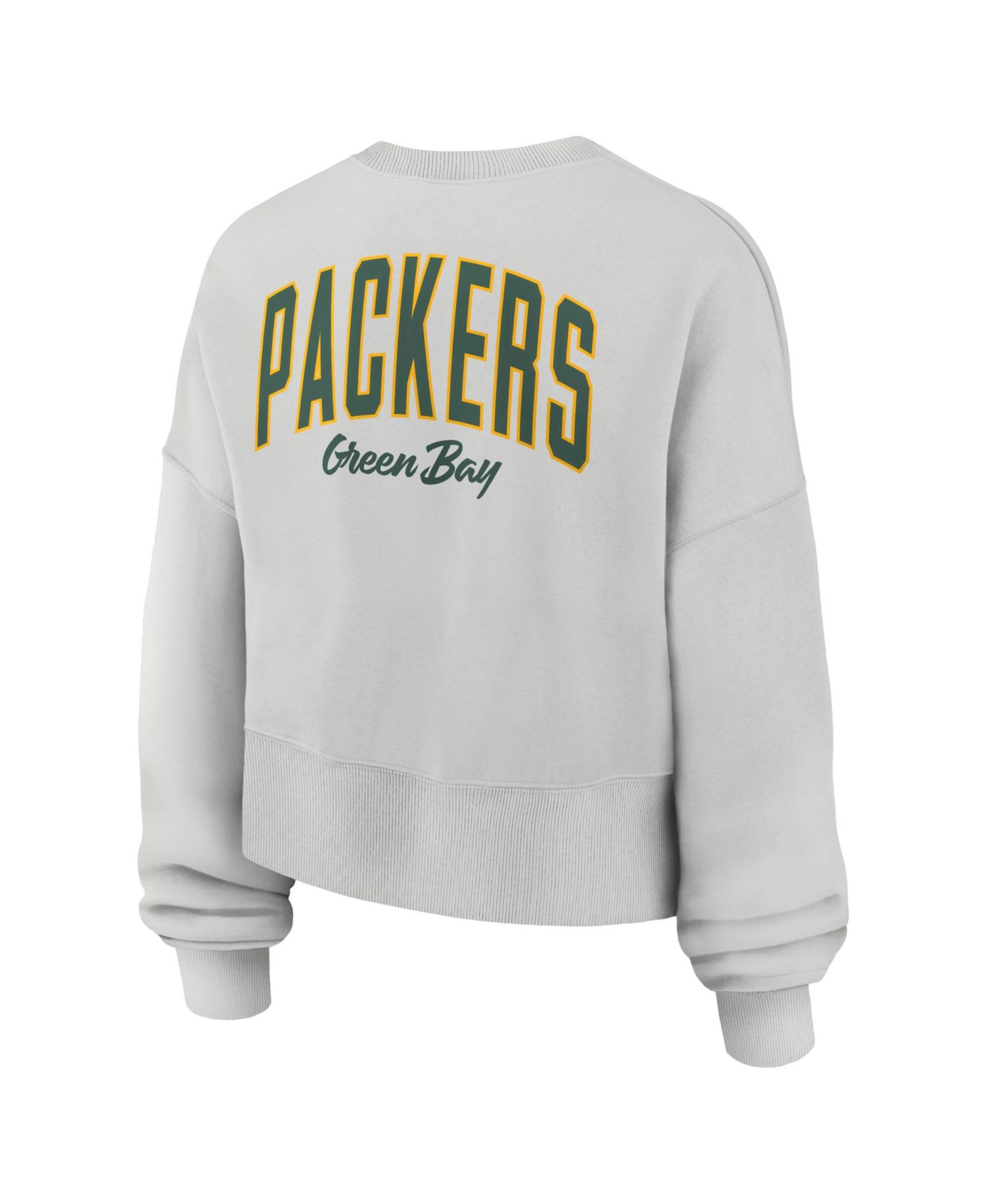 Women's Gray Green Bay Packers Oversized Primetime Phoenix Fleece Sweatshirt