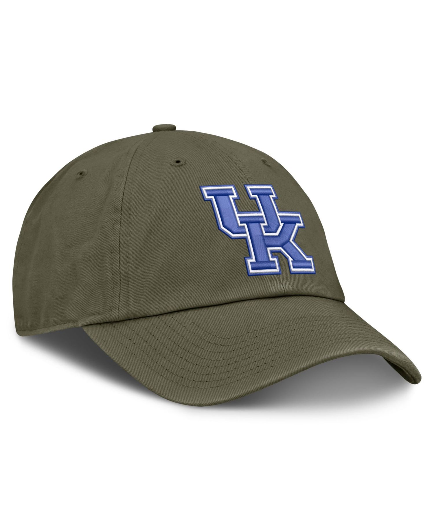 Men's and Women's Olive Kentucky Wildcats Primetime Club Adjustable Hat