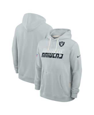 Men's Silver Las Vegas Raiders Sideline Standard Issue Top Prospect Dri-FIT Hoodie
