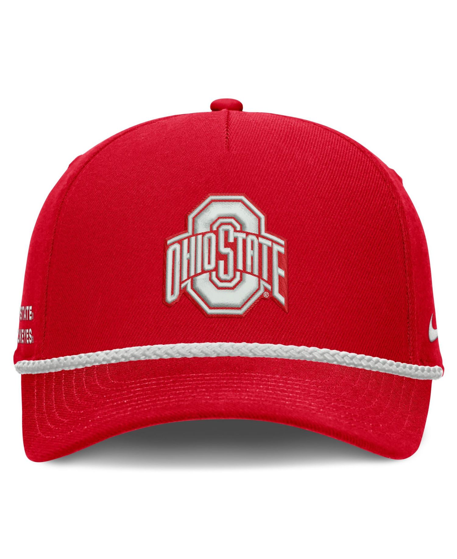 Men's and Women's Scarlet Ohio State Buckeyes Rope Rise Adjustable Hat
