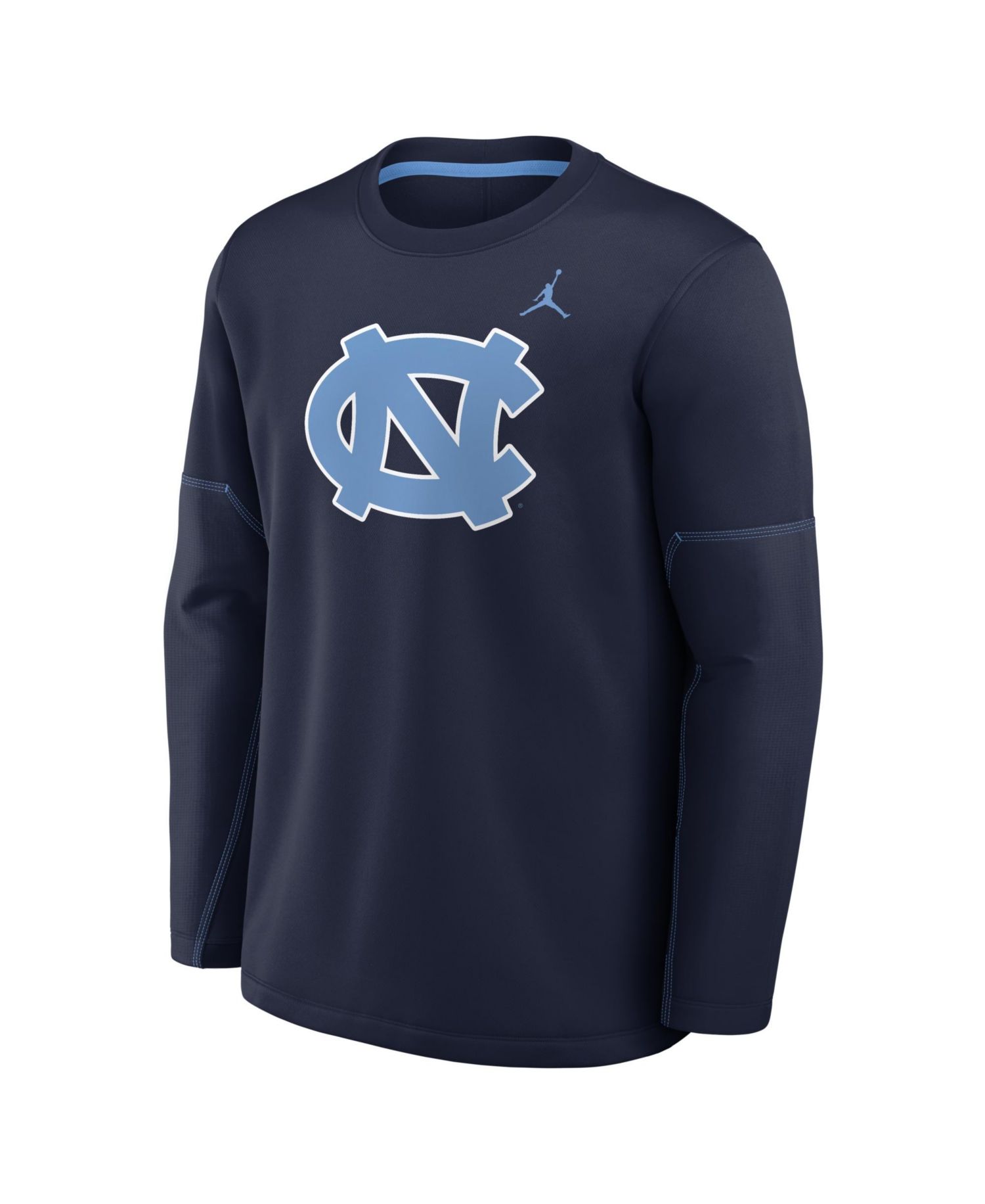Men's Navy North Carolina Tar Heels 2026 Sideline Coaches Therma-FIT Long Sleeve T-Shirt