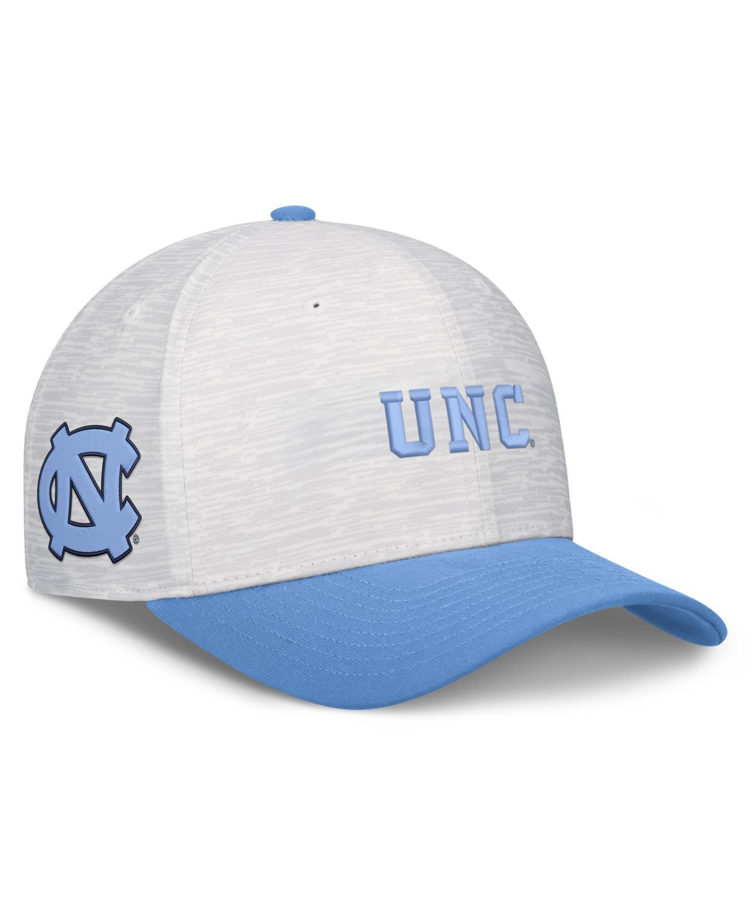 Men's and Women's White/Carolina Blue North Carolina Tar Heels Primetime Rise Adjustable Hat