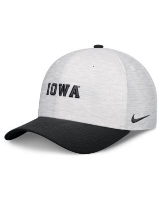 Men's and Women's White/Black Iowa Hawkeyes Primetime Rise Adjustable Hat