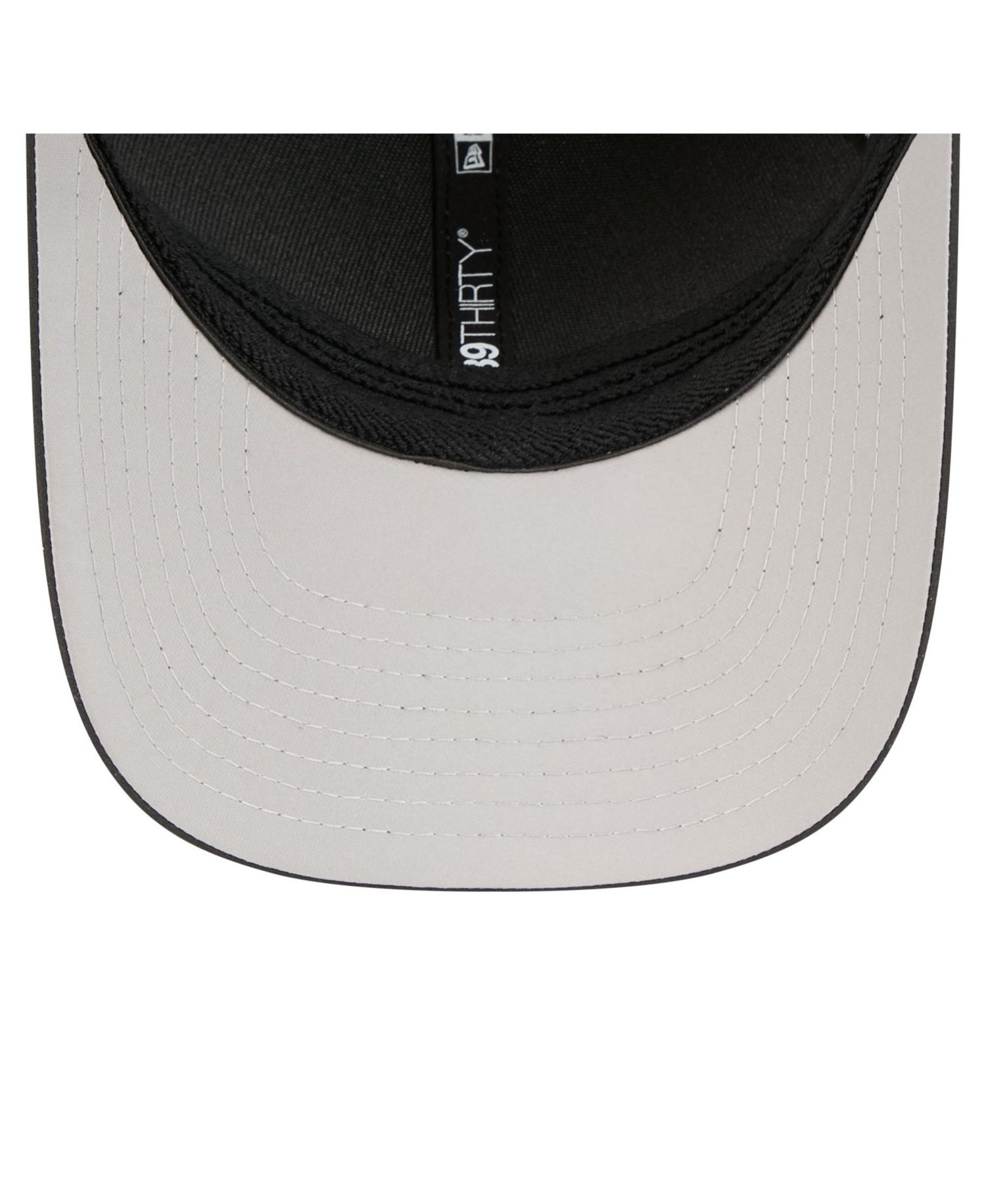Men's Black Chicago White Sox Metallic 39THIRTY M-Crown Flex Hat