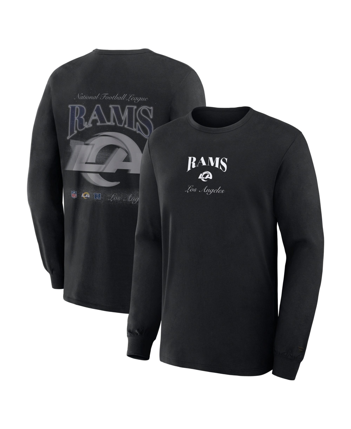 Fanatics Men's Black Los Angeles Rams Midnight Falls Long Sleeve T-Shirt - Black