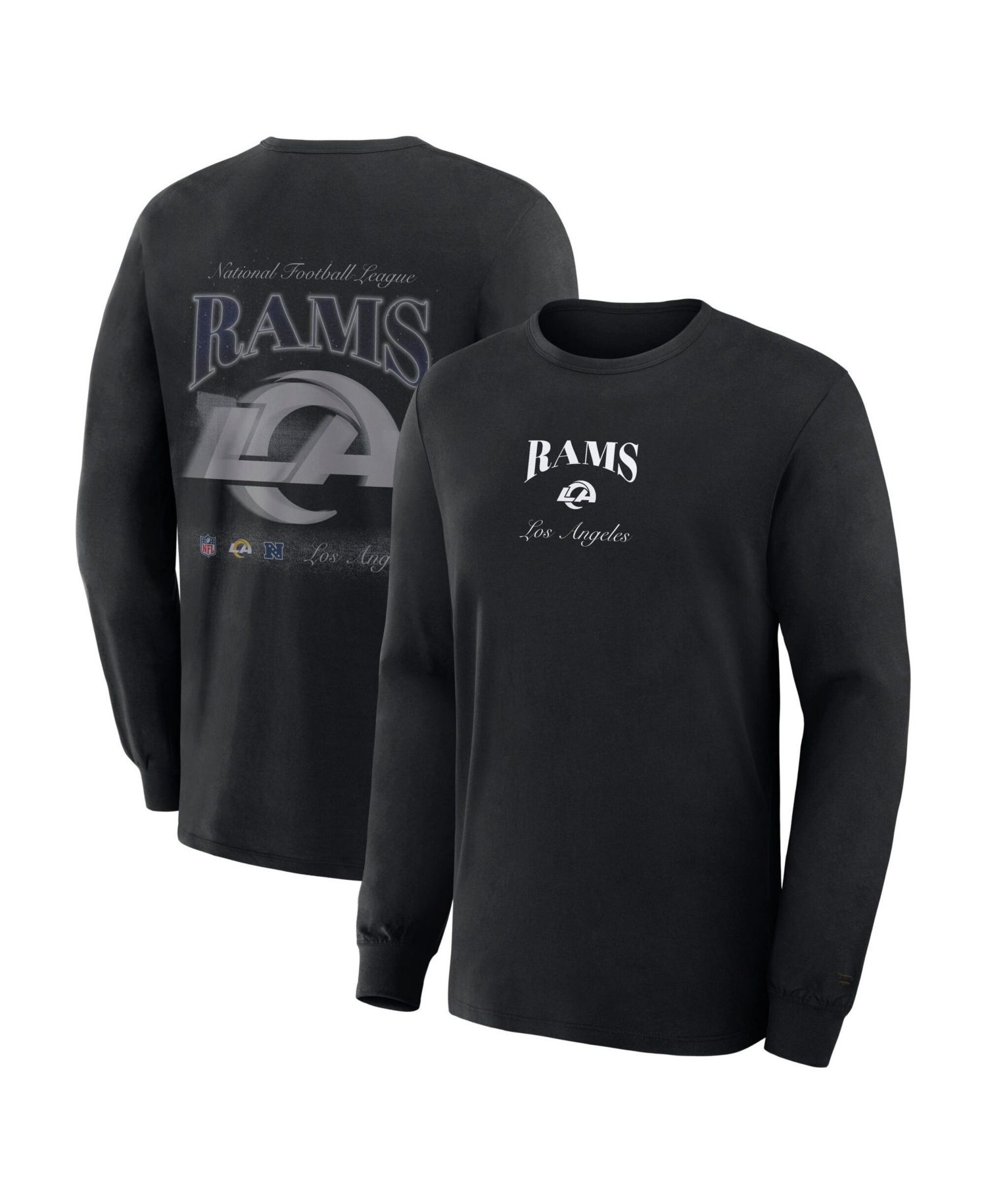 Men's Black Los Angeles Rams Midnight Falls Long Sleeve T-Shirt