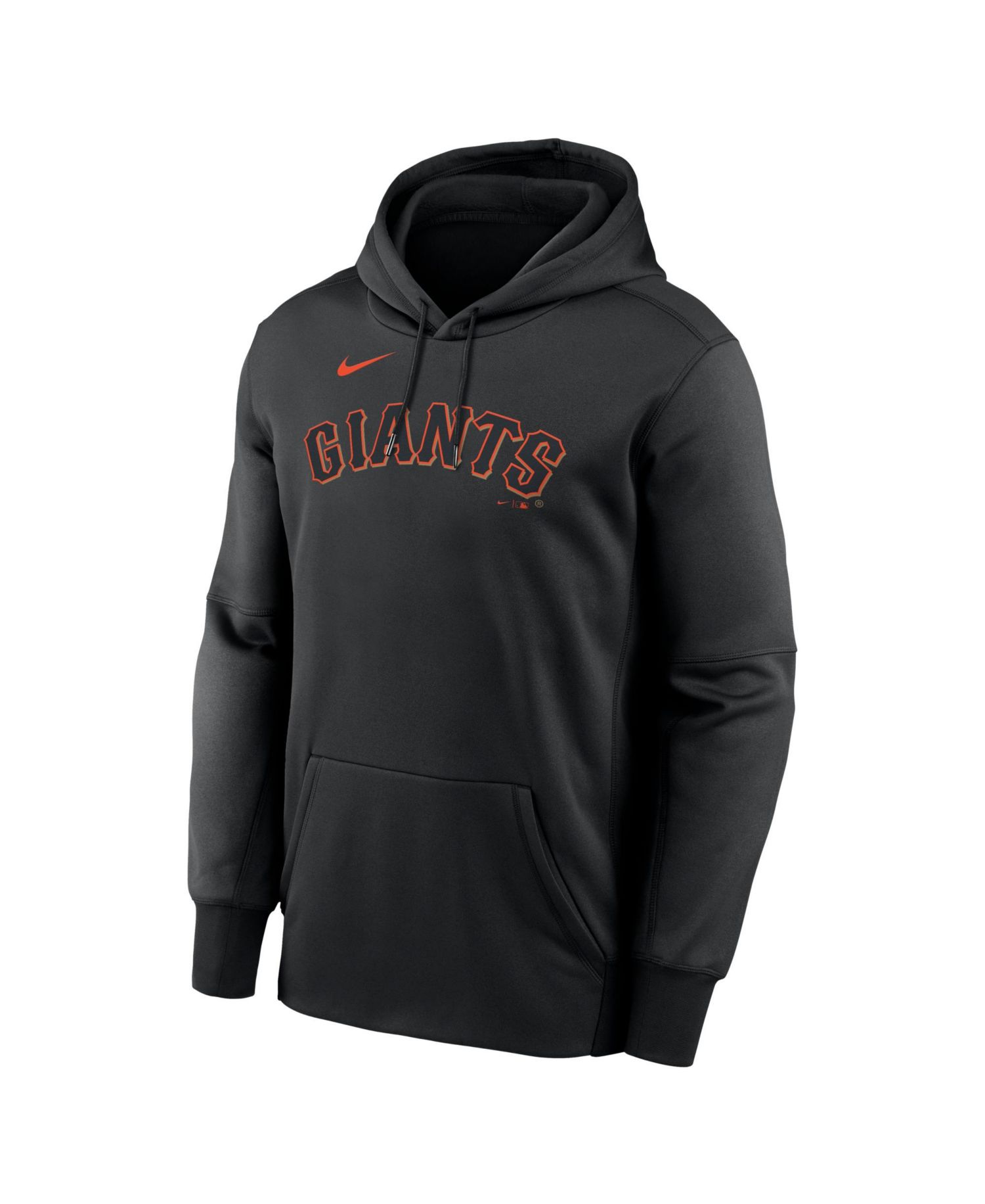 Men's Black San Francisco Giants Primary Wordmark Therma Hoodie
