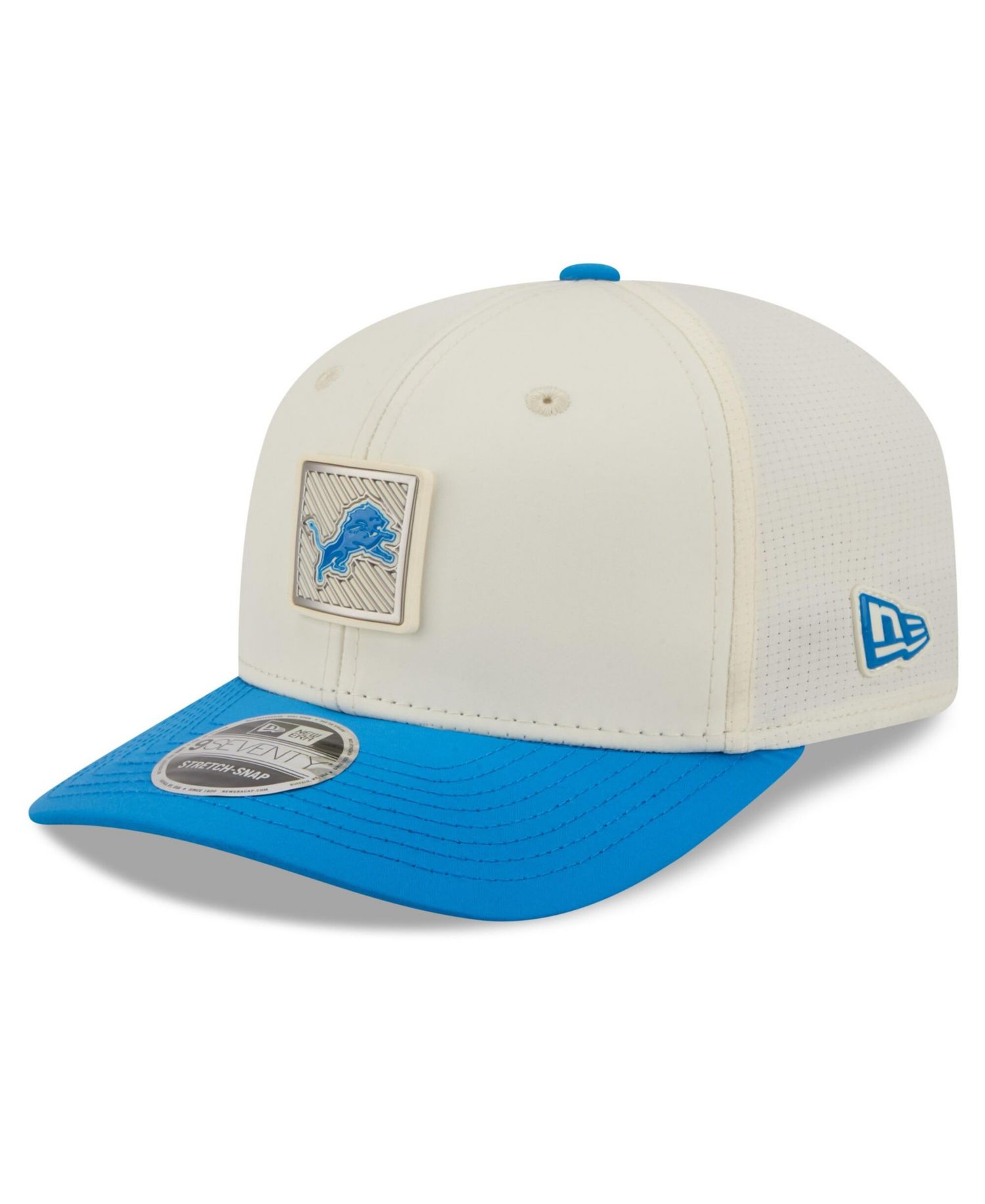 Men's Cream/Blue Detroit Lions 2026 NFL Training Camp 9SEVENTY Adjustable Hat