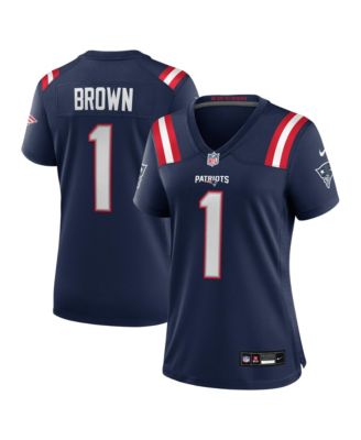 Women's A.J. Brown Navy New England Patriots Game Jersey