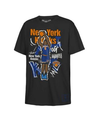 Big Boys and Girls OG Anunoby Black New York Knicks Chalked Up Player T-Shirt