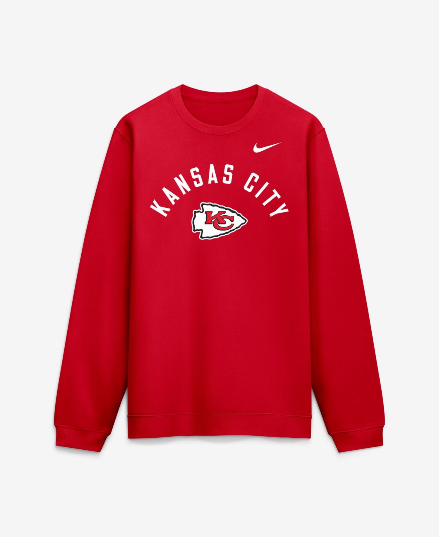 Men's Red Kansas City Chiefs Defensive Leader Club Fleece Pullover Sweatshirt