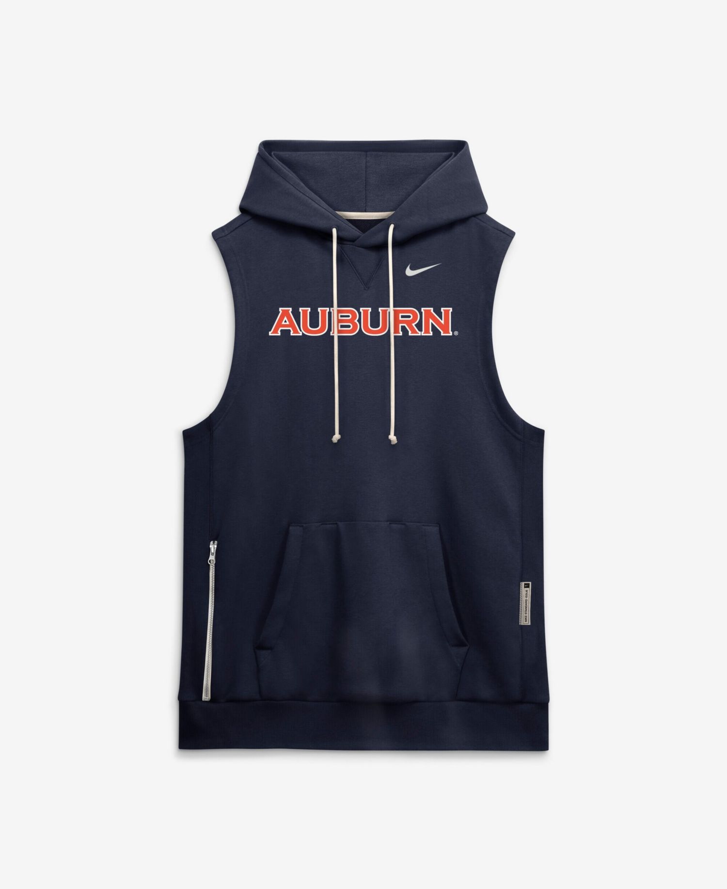 Men's Navy Auburn Tigers 2026 Sideline Sleeveless Dri-FIT Hoodie