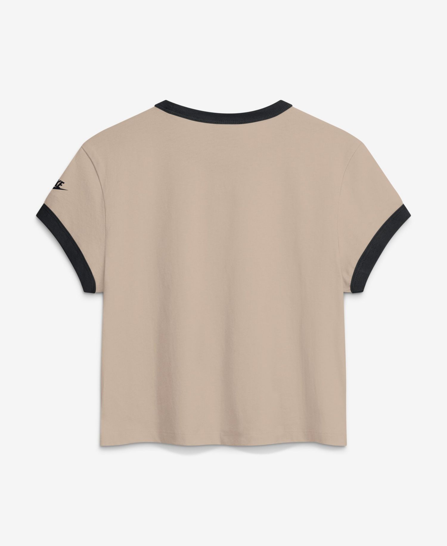 Women's Beige Pittsburgh Steelers Rewind Ringer Mod Cropped T-Shirt