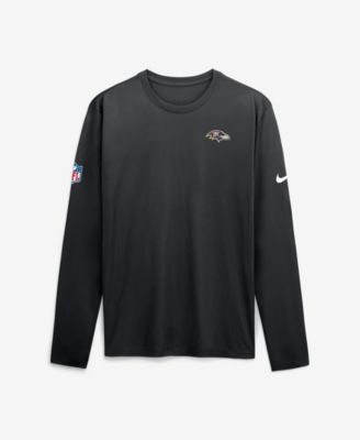 Men's Black Baltimore Ravens Legend Small Logo Dri-FIT Long Sleeve T-Shirt