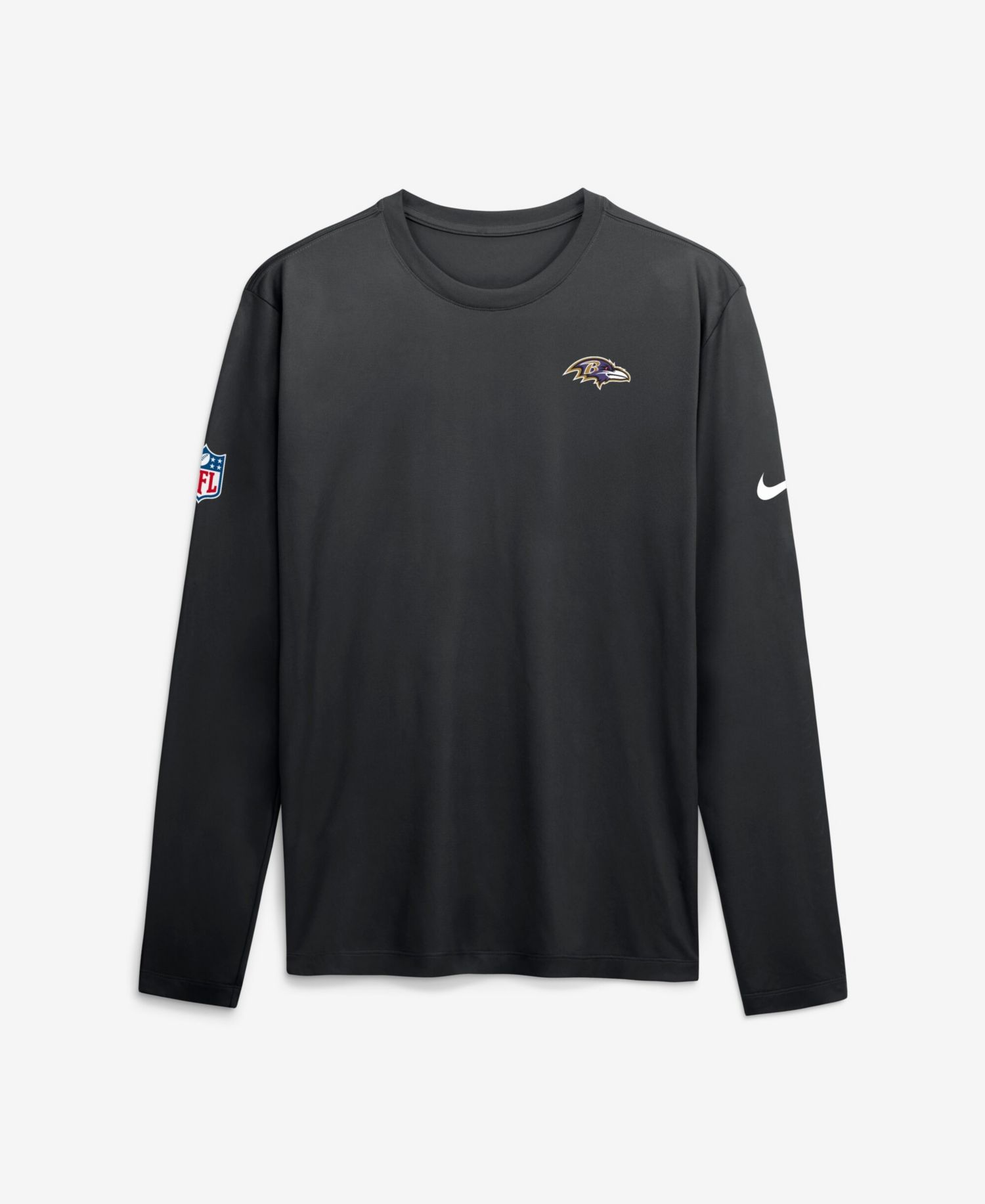 Men's Black Baltimore Ravens Legend Small Logo Dri-FIT Long Sleeve T-Shirt