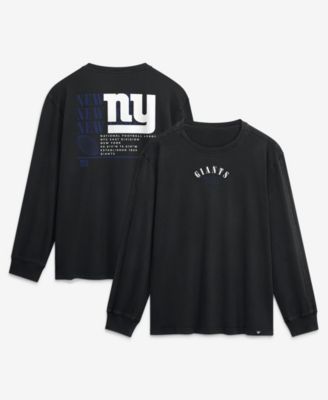 Men's Black New York Giants Relaxed Fullback Drive Long Sleeve Fashion T-Shirt