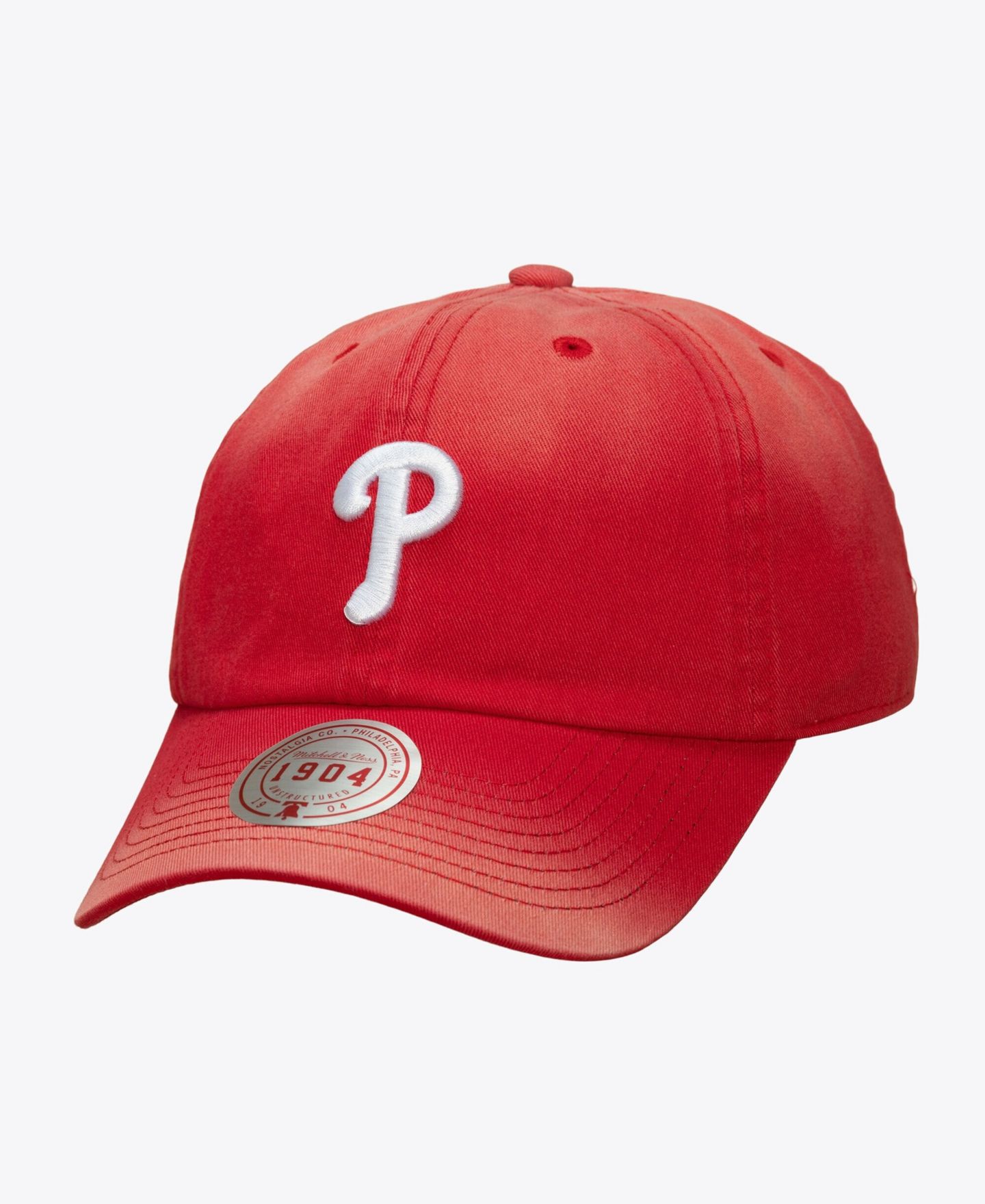 Кепка Mitchell & Ness Red Philadelphia Phillies 1904 Soft Wash Adjustable Hat — фото 1