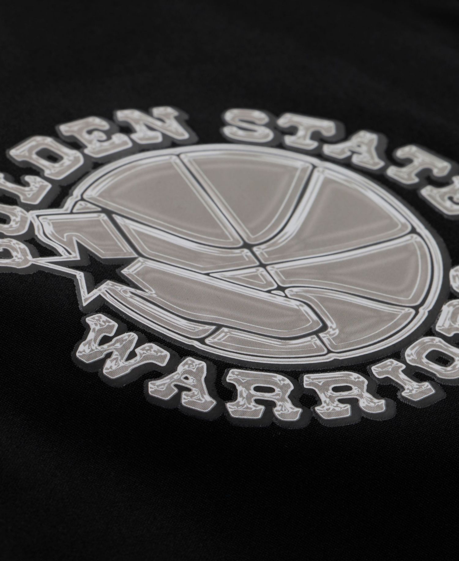 Men's Black Golden State Warriors Chrome Satin Bomber Full-Zip Jacket
