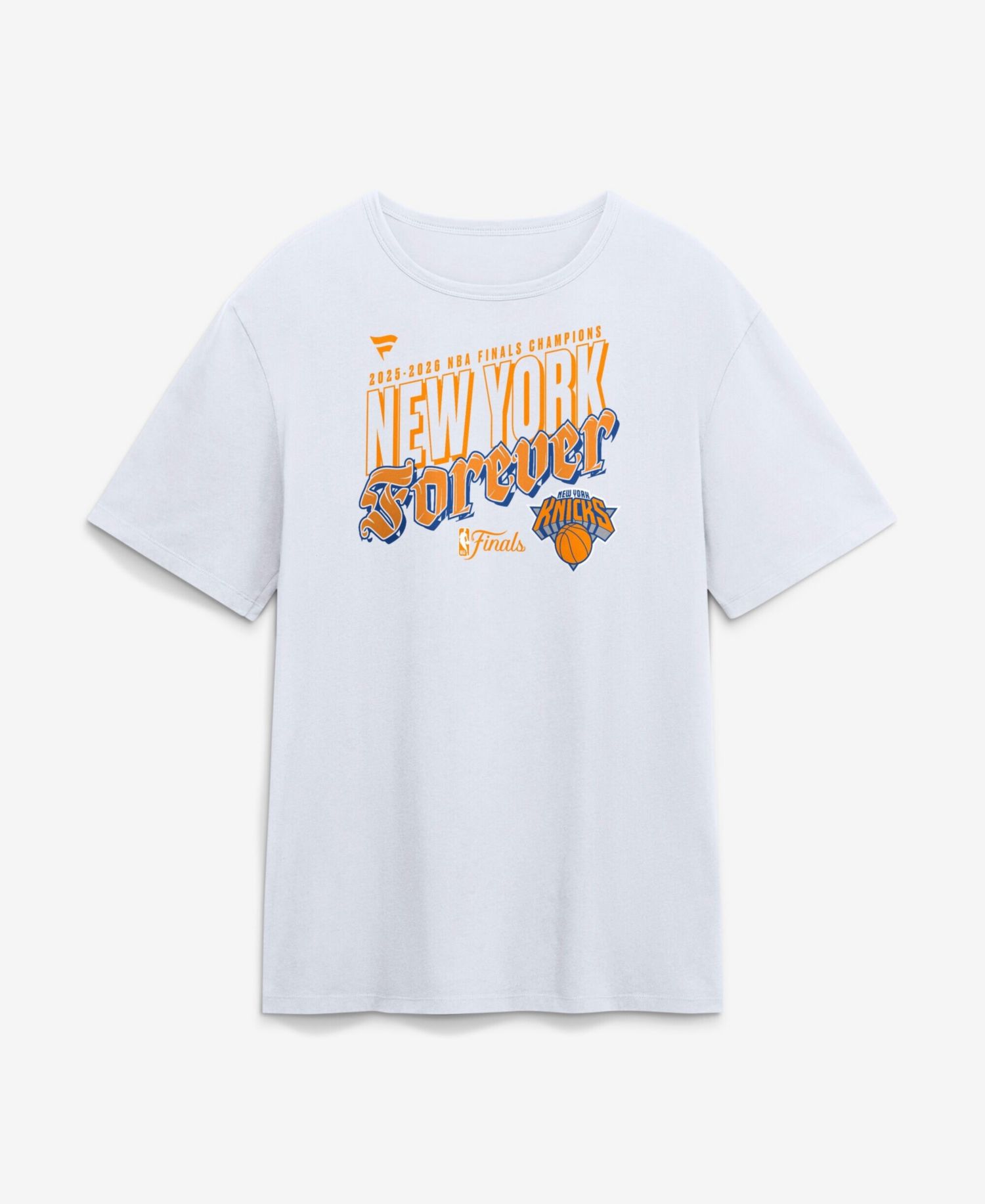 Men's White New York Knicks 2026 NBA Finals Champions Big & Tall Hometown T-Shirt