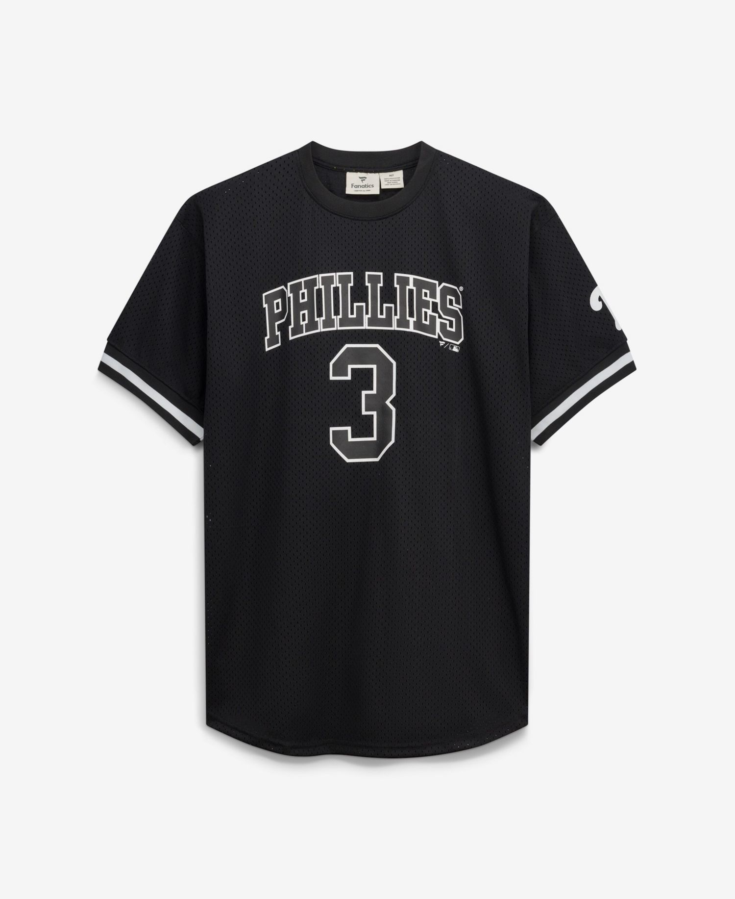 Men's Bryce Harper Black/White Philadelphia Phillies Big & Tall Heavyweight Mesh Jersey