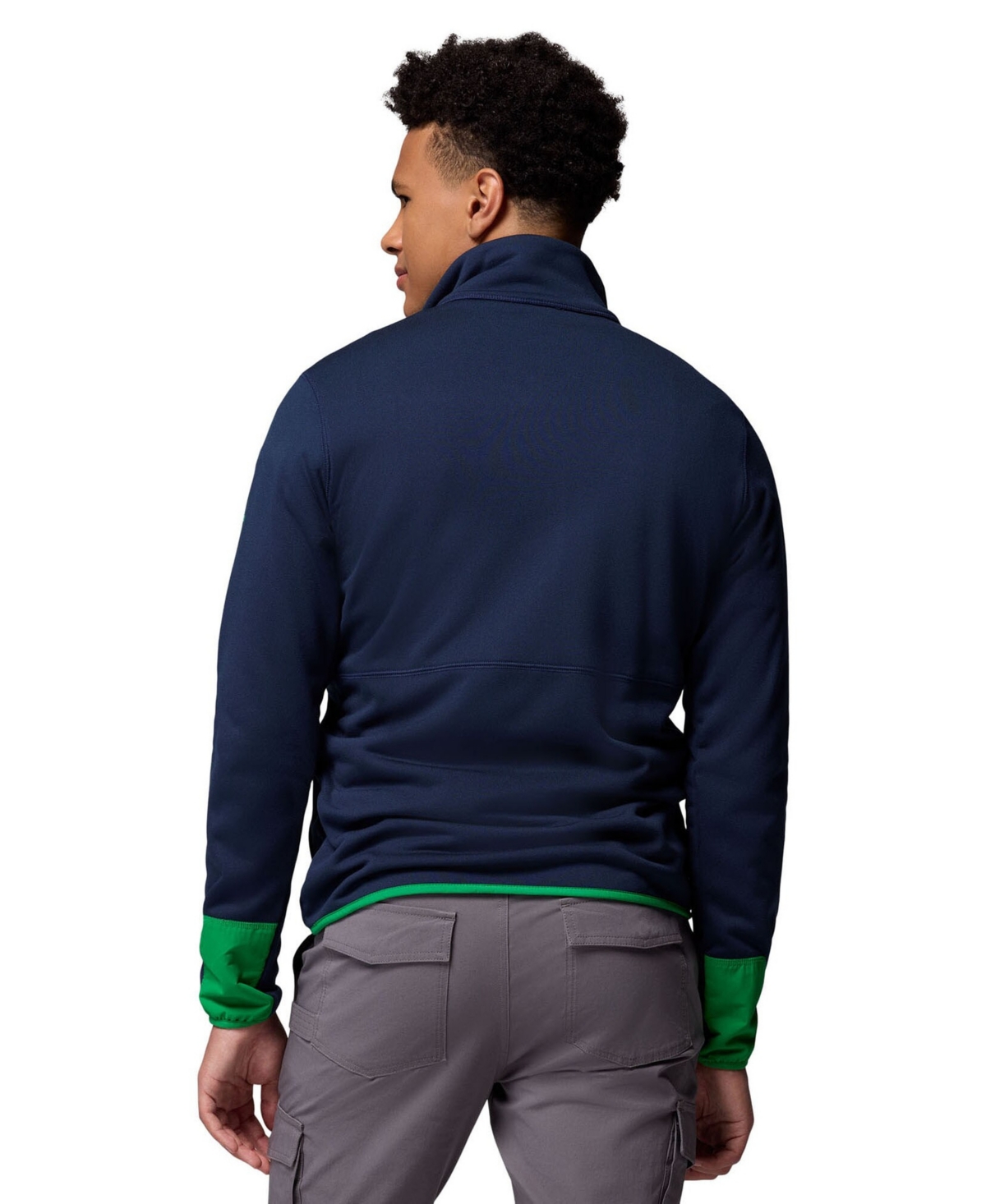 Columbia Men's Navy Notre Dame Fighting Irish Hike Omni-Wick Half-Zip Pullover Sweatshirt