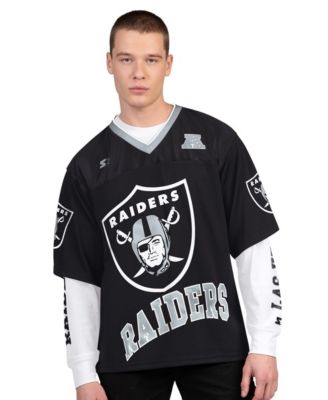 Men's 2-Pack Black/White Las Vegas Raiders Short Sleeve Long Sleeve  Combo Pack T-Shirt