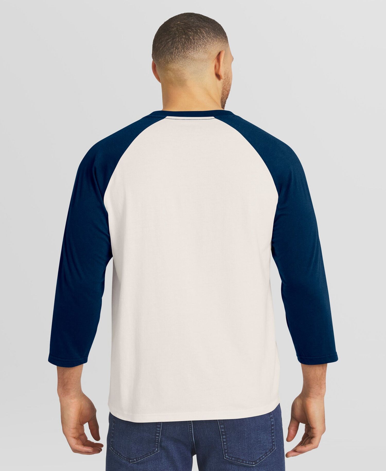 Men's Cream/Navy New York Mets Americana 3/4-Sleeve Raglan T-Shirt