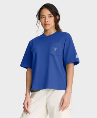 Women's Royal Kentucky Wildcats Legacy Pocket Boxy T-Shirt