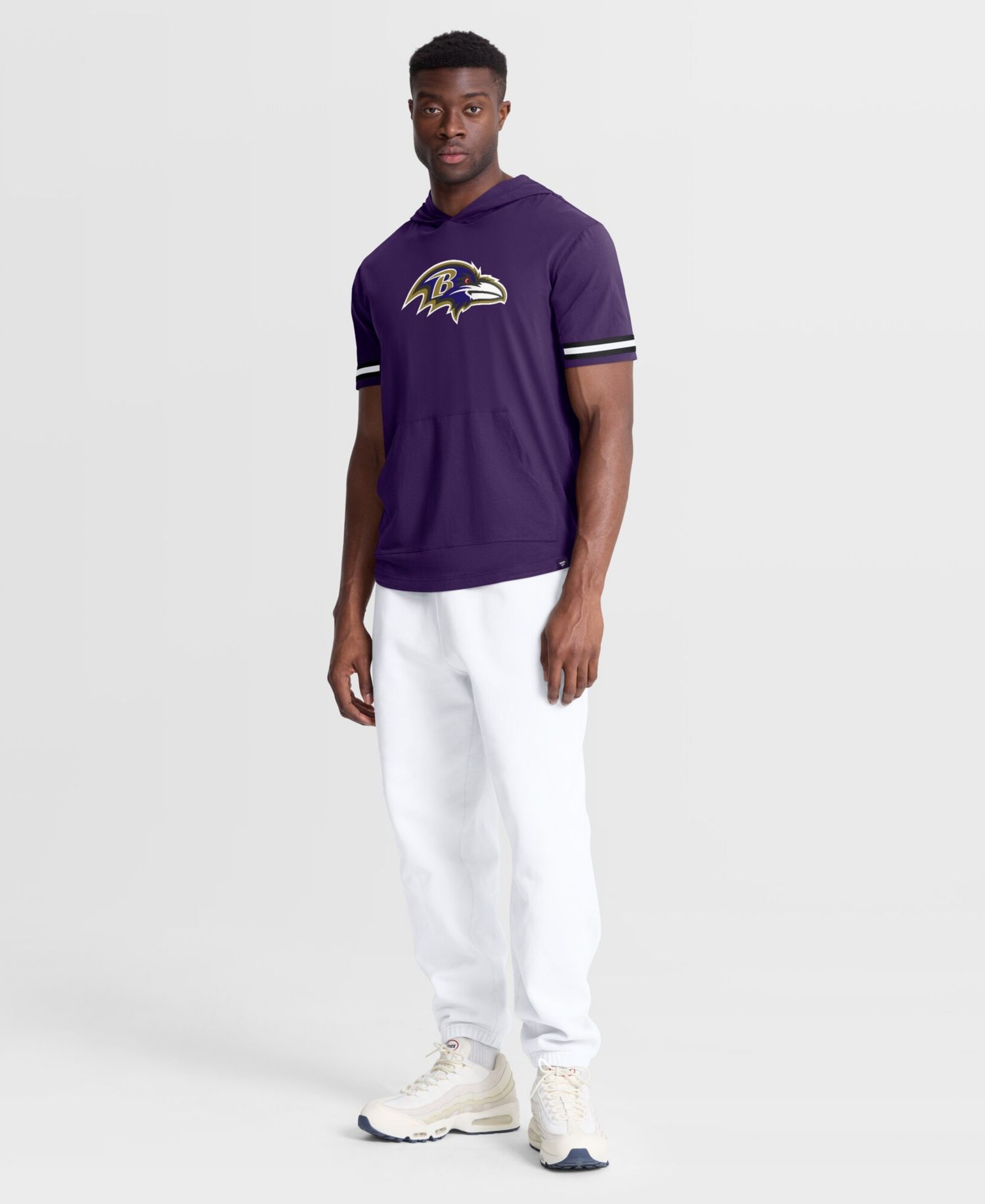 Men's Purple Baltimore Ravens Optimal Play Short Sleeve Hooded T-Shirt