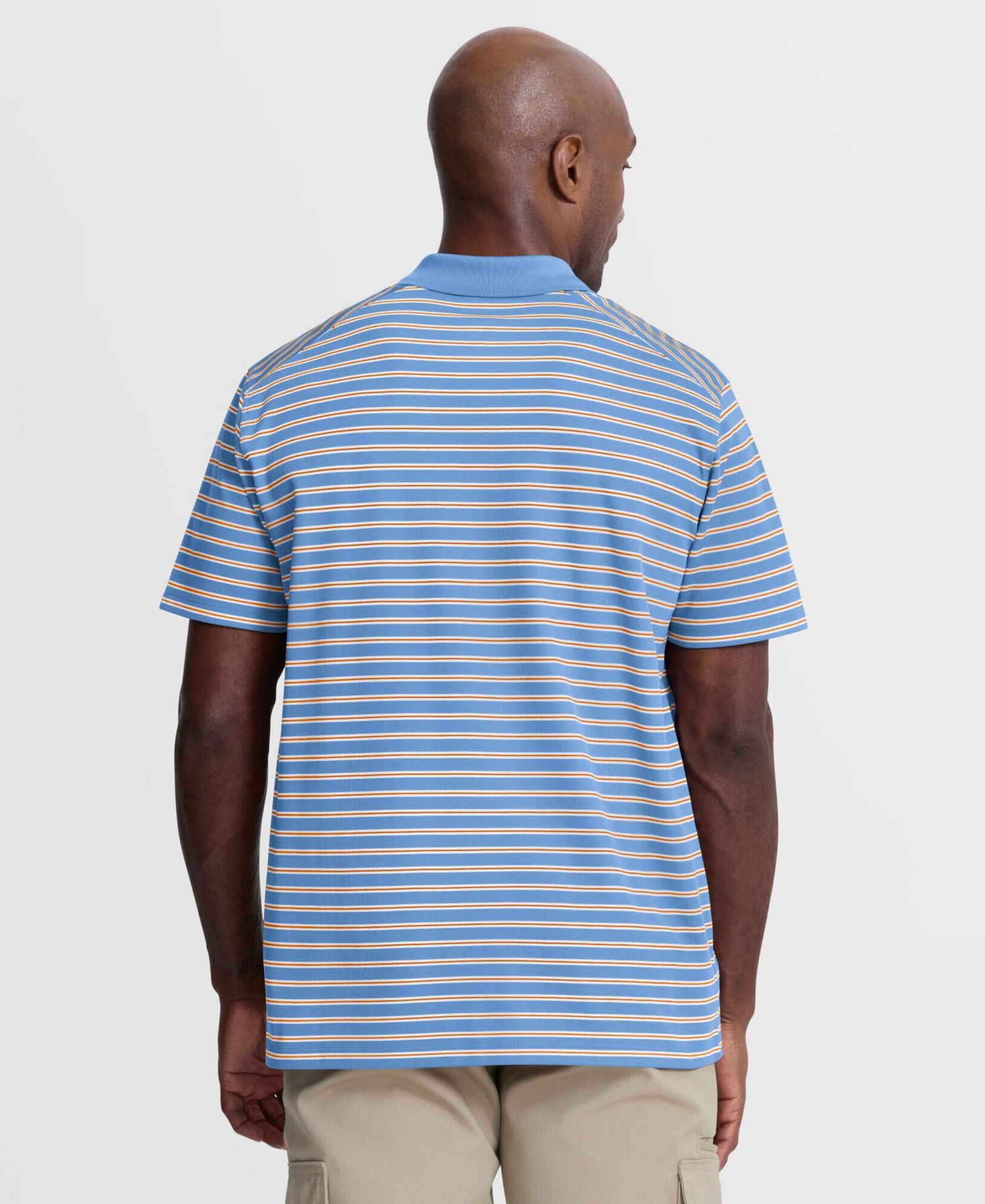 Men's Light Blue/White Tennessee Volunteers Striped Dri-FIT Polo Shirt