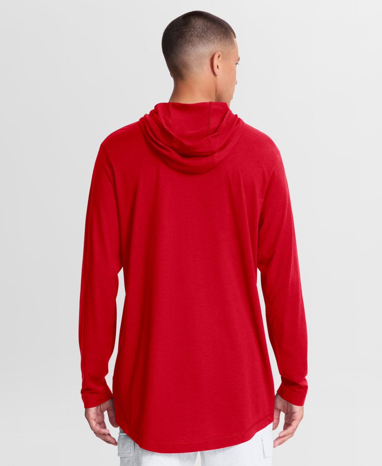 Men's Scarlet Ohio State Buckeyes Primetime Arch Tri-Blend Dri-FIT Long Sleeve Hooded T-Shirt