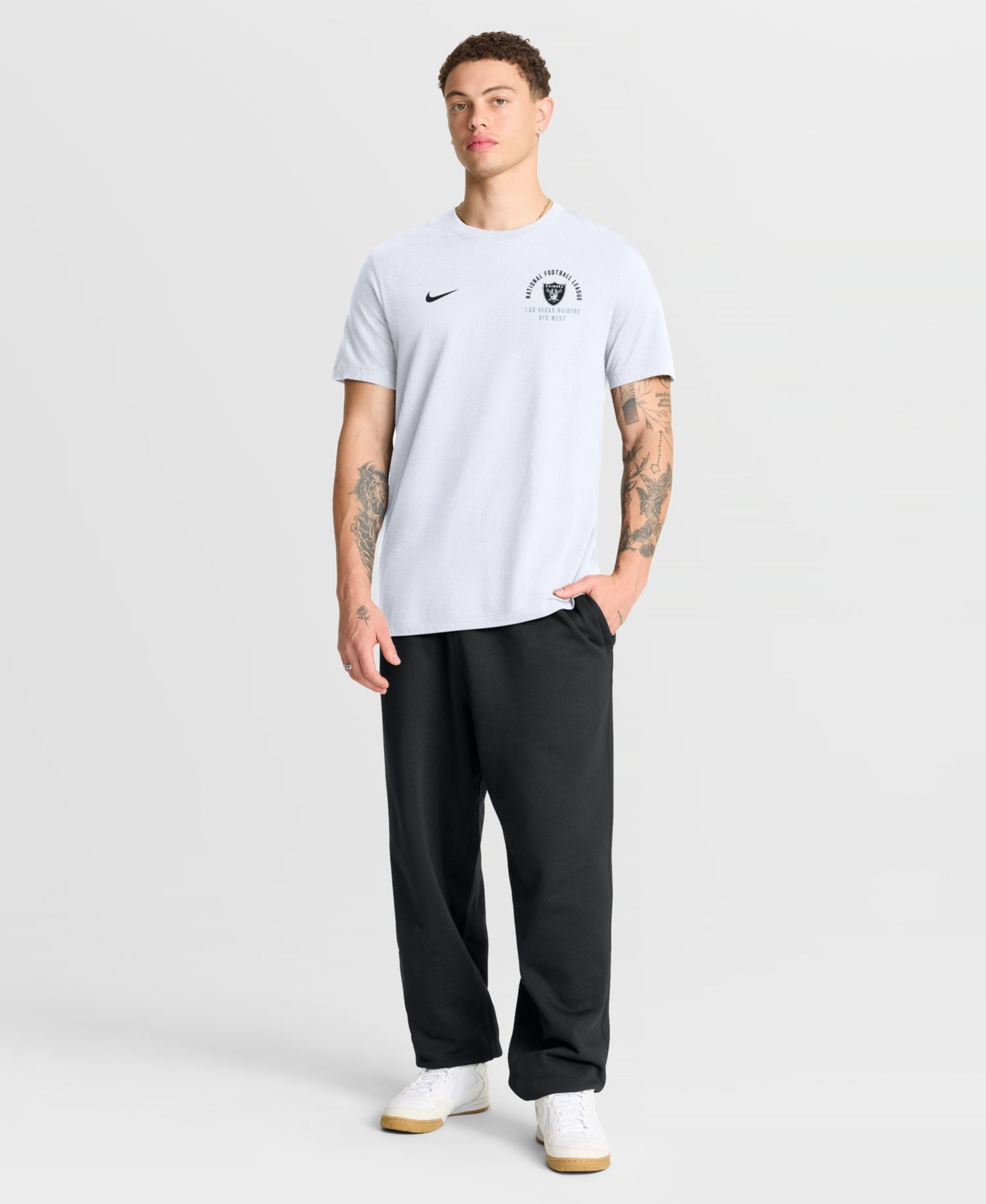 Men's White Las Vegas Raiders Split Logo T-Shirt