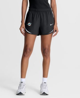 Women's Black Miami Dolphins Tempo Mid-Rise Dri-FIT Shorts