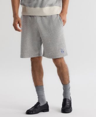 Men's Steel Heather Los Angeles Dodgers Iconic Terry Warm-Up Shorts