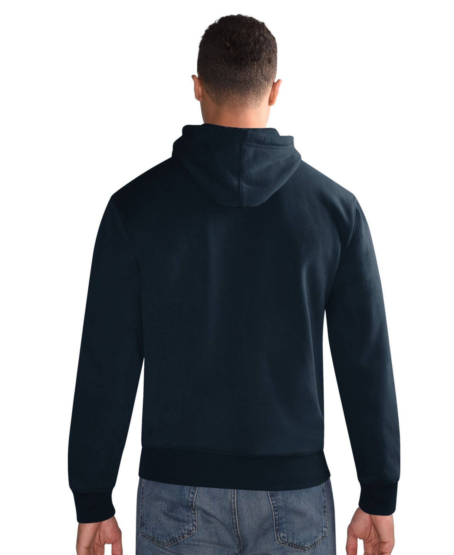 Men's Navy Chicago Bears Hoodie and Cuffed Knit Hat Combo Pack