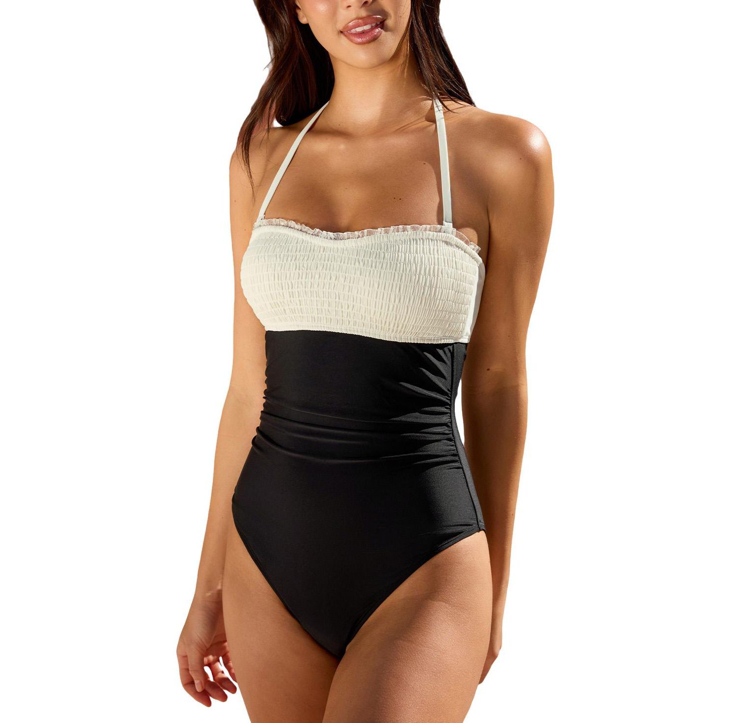 Women's Smocked One-Piece Swimsuit