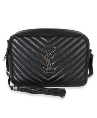 Black Matelasse Calfskin Lou Camera Bag