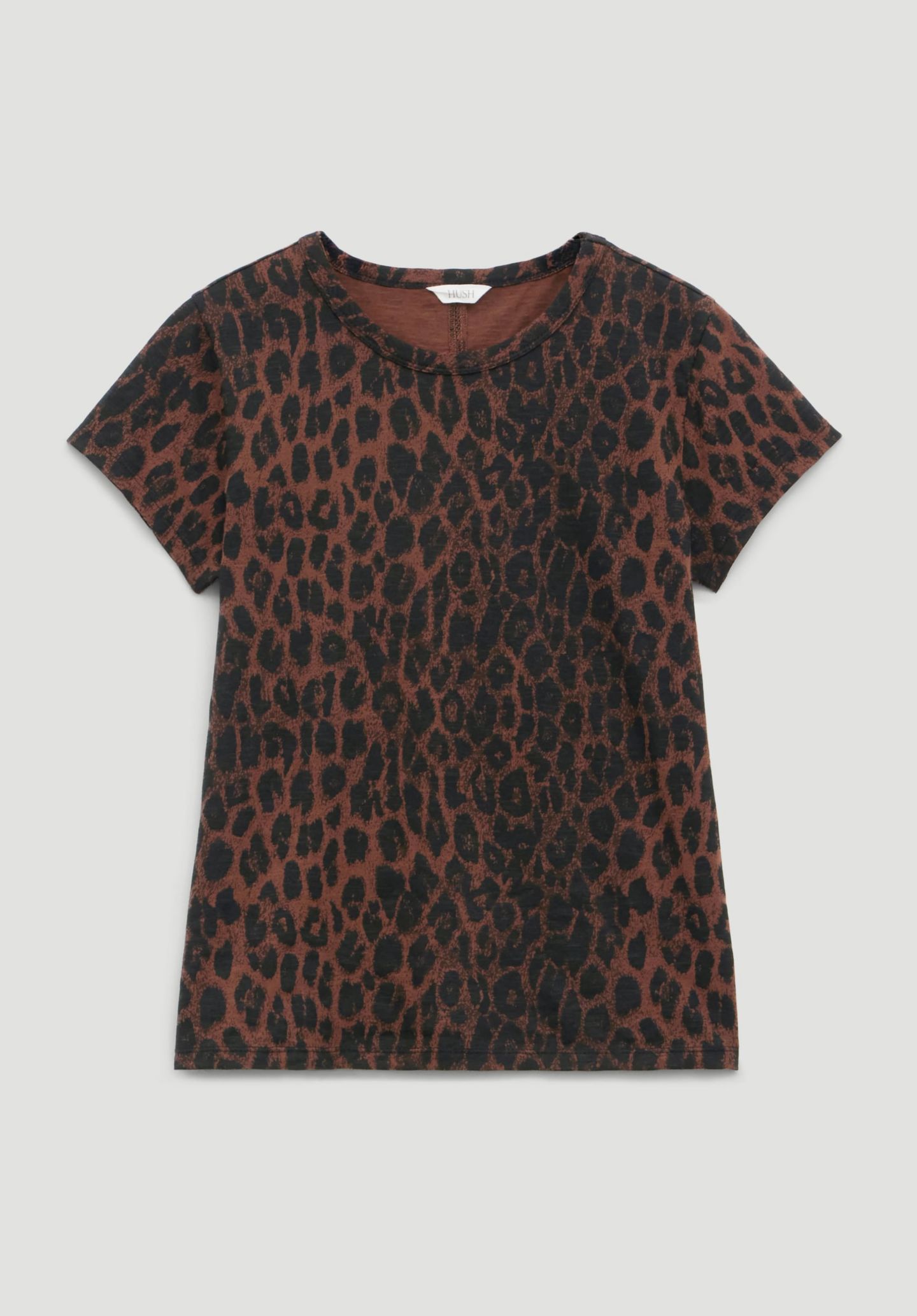 Женская футболка Hush Leopard-Print Slub Slim-Fit, цвет: Мягкий леопардовый — фото 4