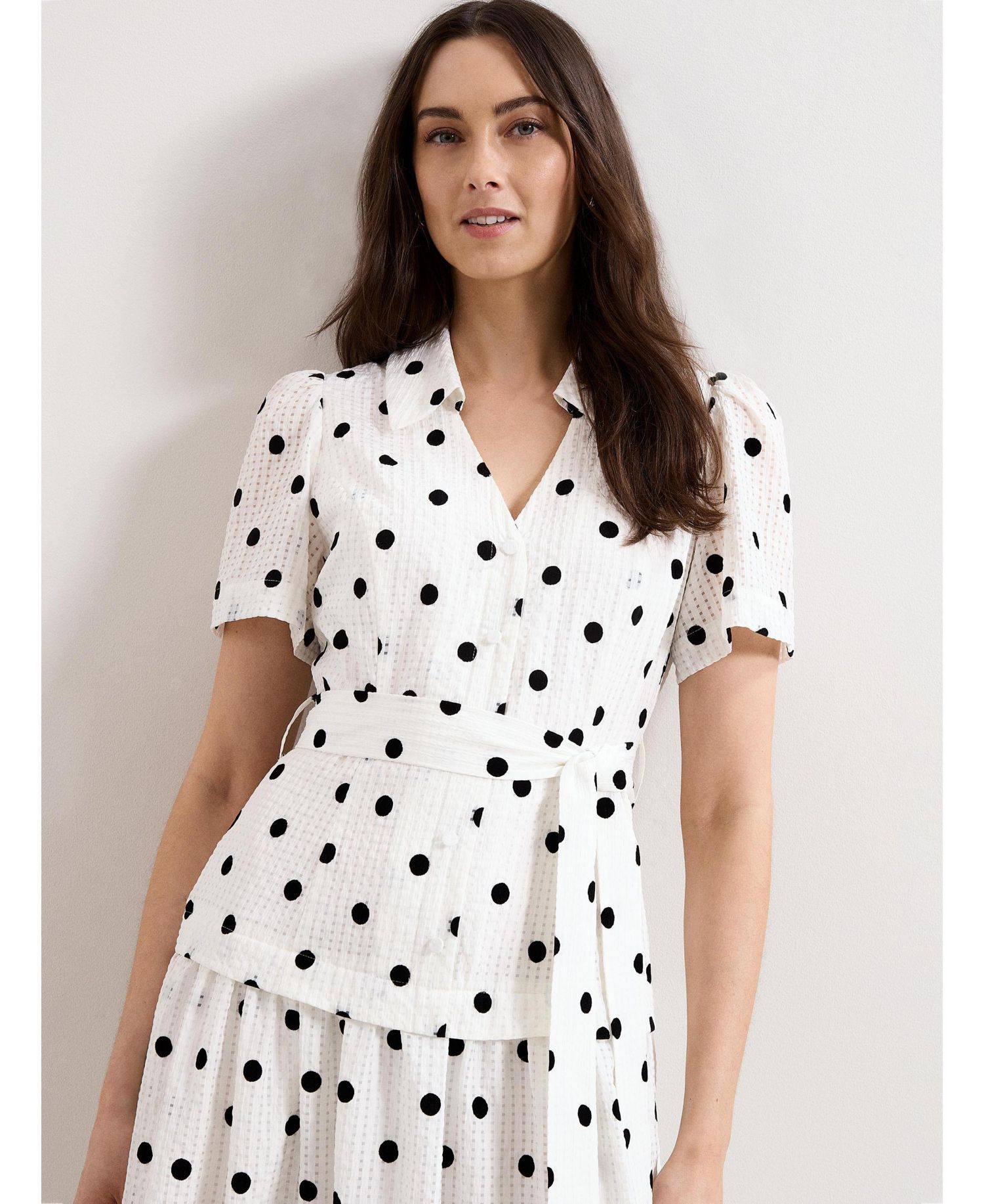 Women's Adele Polka-Dot A-Line Midi Dress
