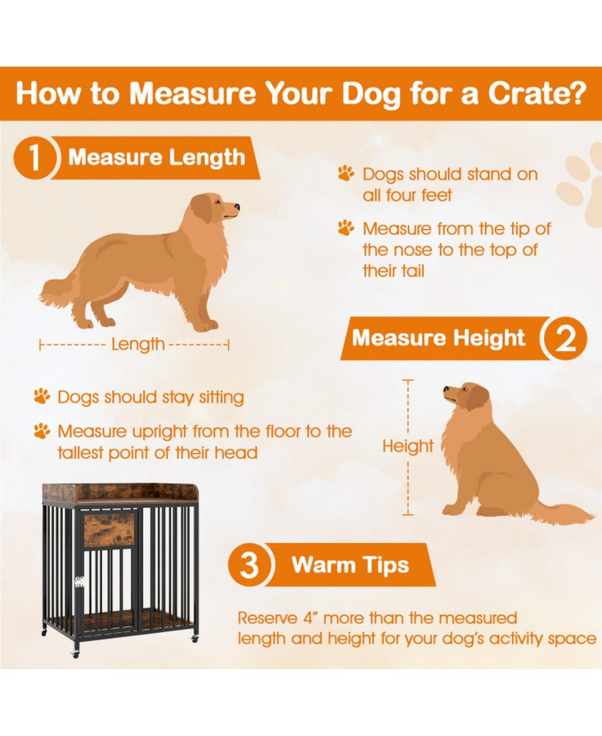 Hongge 27.5 in Dog Crate Furniture with Wheels Lockable Door and Tabletop for Small Dogs