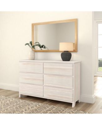 Solid Wood Farmhouse 6 Drawer Dresser