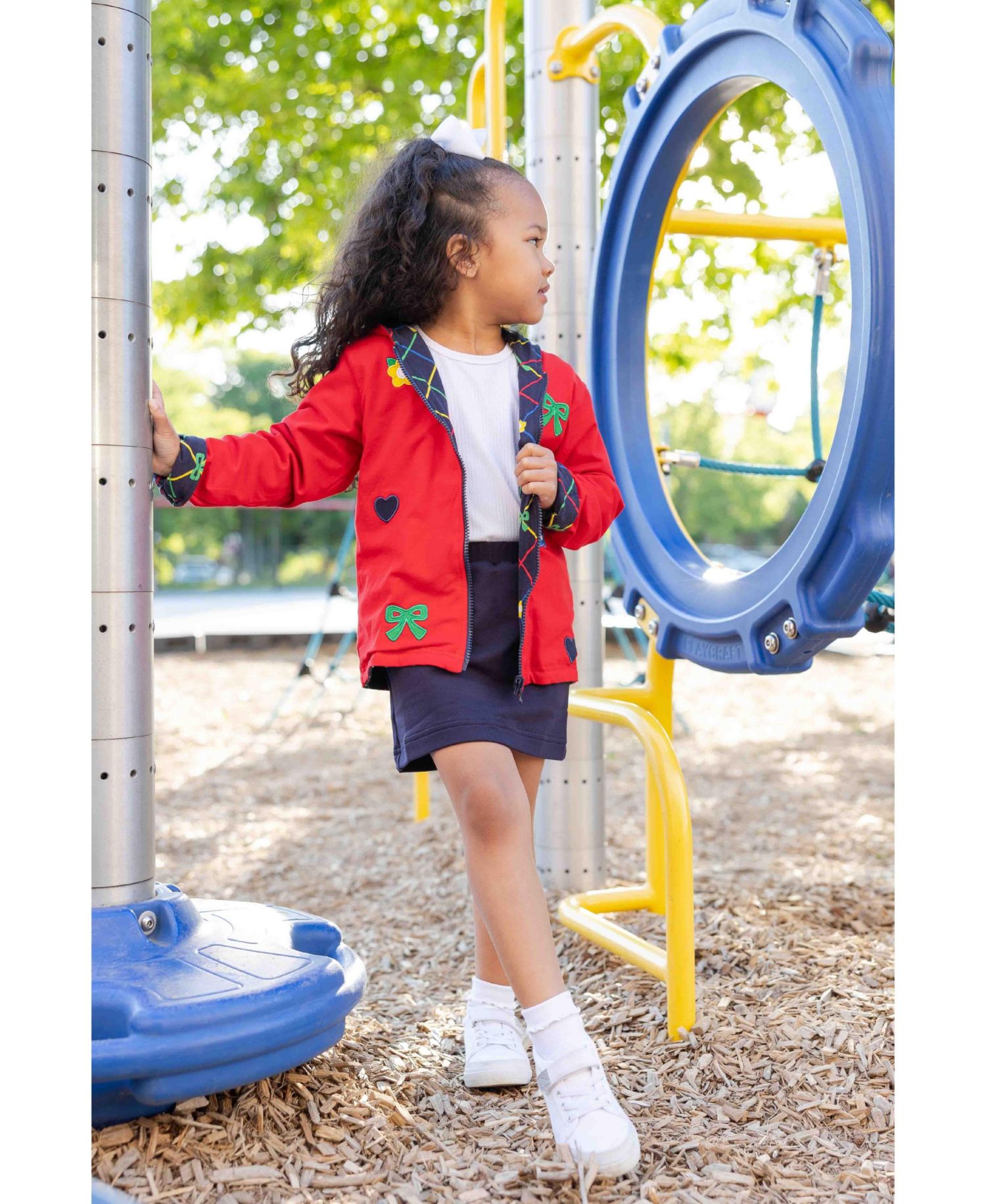 Big Girl (2T - 8) Reversible Jacket With Hearts, Flowers, Bows