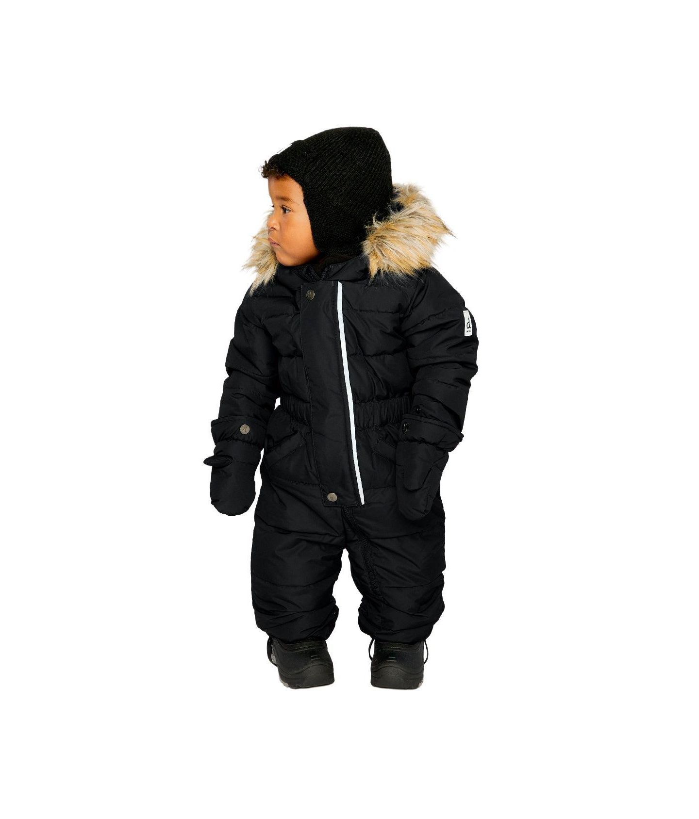 Комбинезон Deux par Deux ( 6M to 24M) Unisex Original One Piece Puffy Snowsuit with Removable Mittens and Boots для мальчиков-малышей, цвет: Чёрный — фото 2