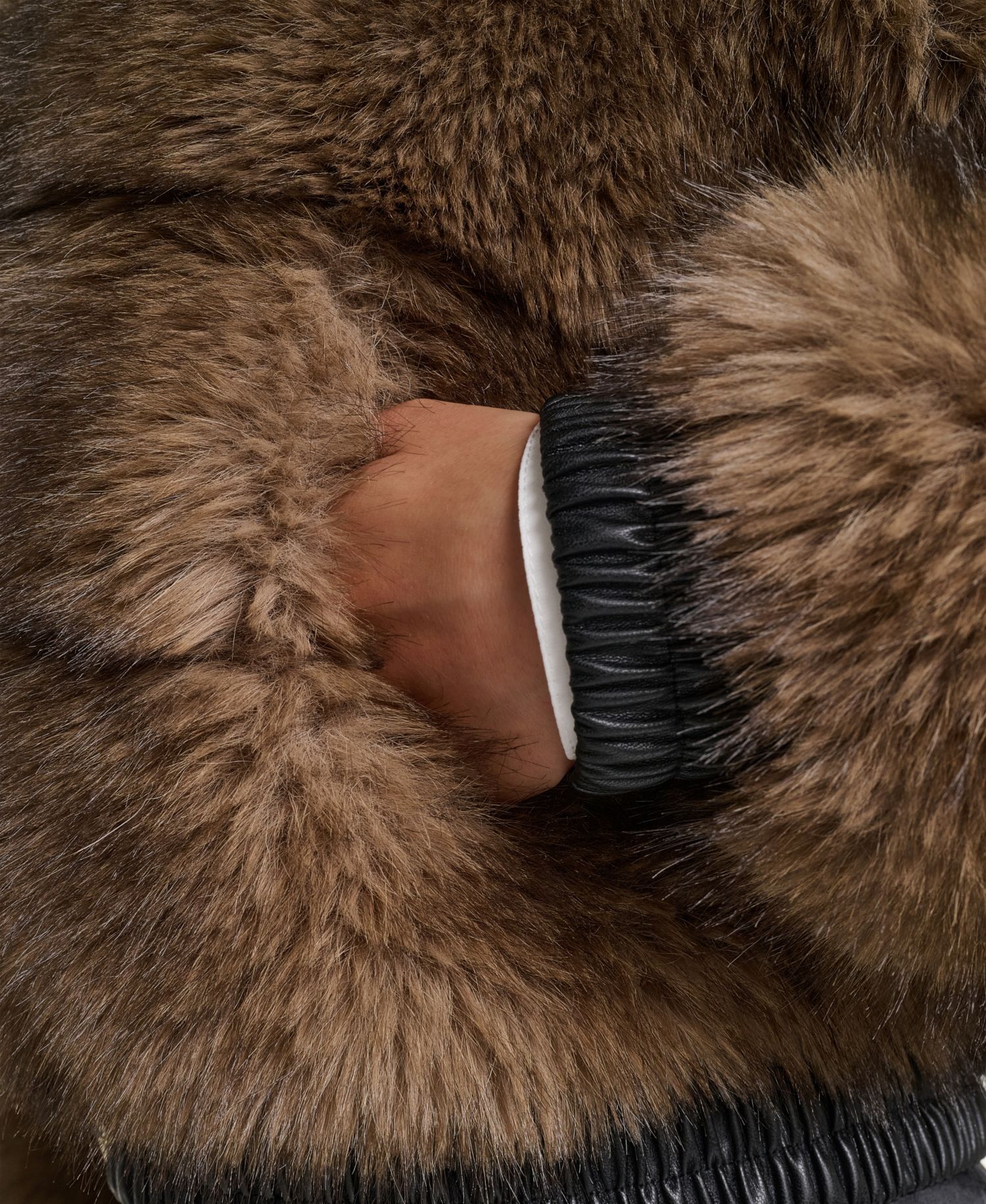 Women's Hooded Faux Fur Bomber Jacket