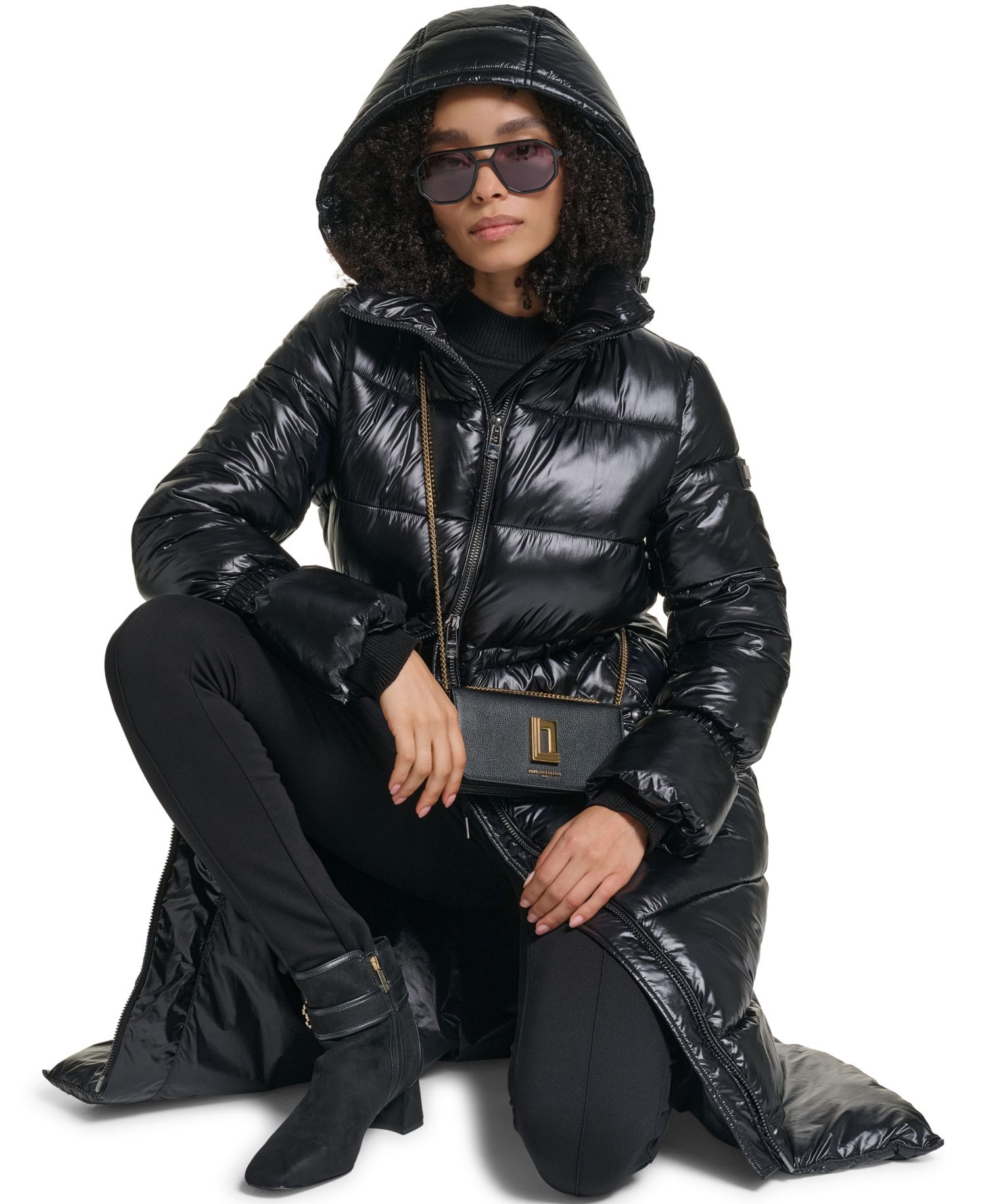 Women's Hooded-Anorak Maxi Puffer Coat